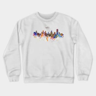 Watercolor Painting - Buffalo City Skyline Crewneck Sweatshirt